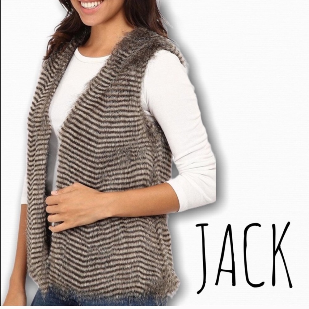 Jack Faux Fur Striped Vest